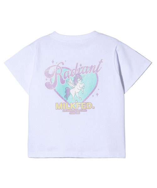 MILKFED.(ミルクフェド)の「RADIANT COMPACT S/S TEE(Tシャツ/カットソー・レディース・ライトピンク/ライトイエロー/ホワイト・M/S)」の2枚目の写真