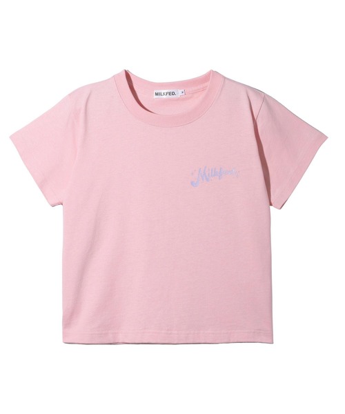 MILKFED.(ミルクフェド)の「RADIANT COMPACT S/S TEE(Tシャツ/カットソー・レディース・ライトピンク/ライトイエロー/ホワイト・M/S)」の4枚目の写真
