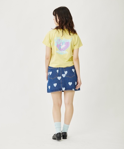 MILKFED.(ミルクフェド)の「RADIANT COMPACT S/S TEE(Tシャツ/カットソー・レディース・ライトピンク/ライトイエロー/ホワイト・M/S)」の14枚目の写真