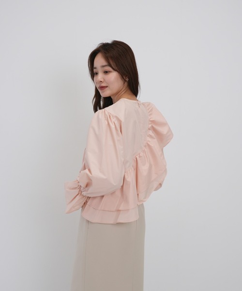 美品 クラステラー ROUND FRILL BLOUSE フリルブラウス 【F】 round frill blouse – ClaSTEllaR