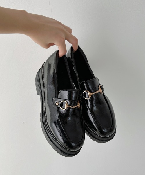 CLEA(クレア)の「リボン/ビット厚底ローファー(ローファー・レディース・ブラック/ブラック系その他・24.5cm/23.5cm)」の15枚目の写真