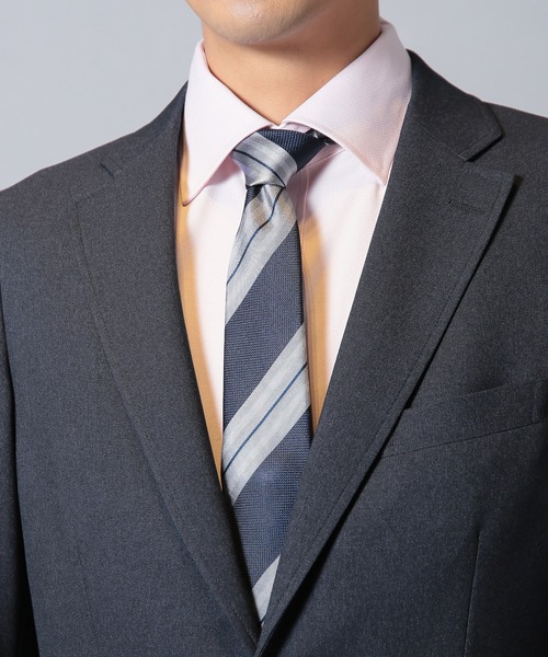 CROWDED CLOSET(クラウデッドクローゼット)の「同色系ストライプ柄ネクタイ(ネクタイ・メンズ・ネイビー/グレー/ピンク・FREE)」の8枚目の写真