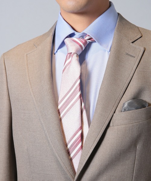 CROWDED CLOSET(クラウデッドクローゼット)の「同色系ストライプ柄ネクタイ(ネクタイ・メンズ・ネイビー/グレー/ピンク・FREE)」の9枚目の写真