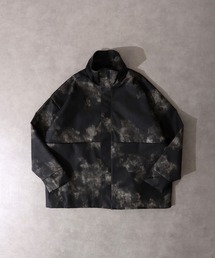 ぼかし総柄 スタンドネックジャケット