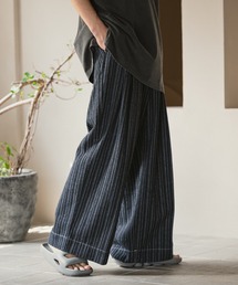 Belted stripe denim pants/ベルテッドストライプデニムパンツ