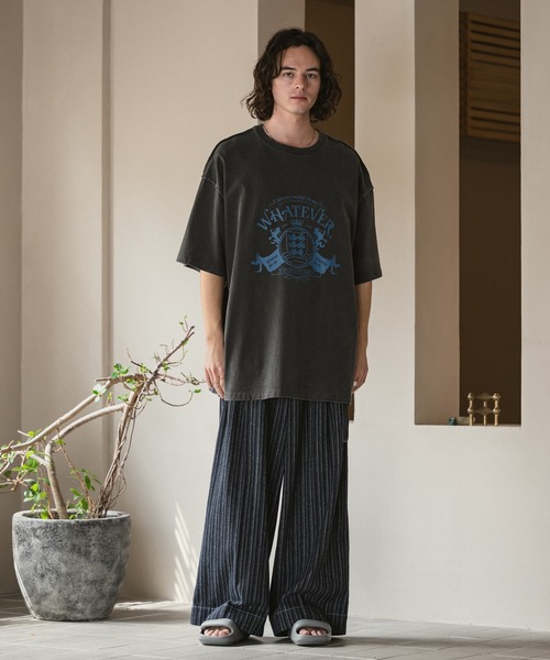 CASPER JOHN(キャスパージョン)の「Belted stripe denim pants/ベルテッドストライプデニムパンツ(デニムパンツ・メンズ・ブラック/インディゴブルー・LARGE/MEDIUM/SMALL/X-SMALL)」の18枚目の写真