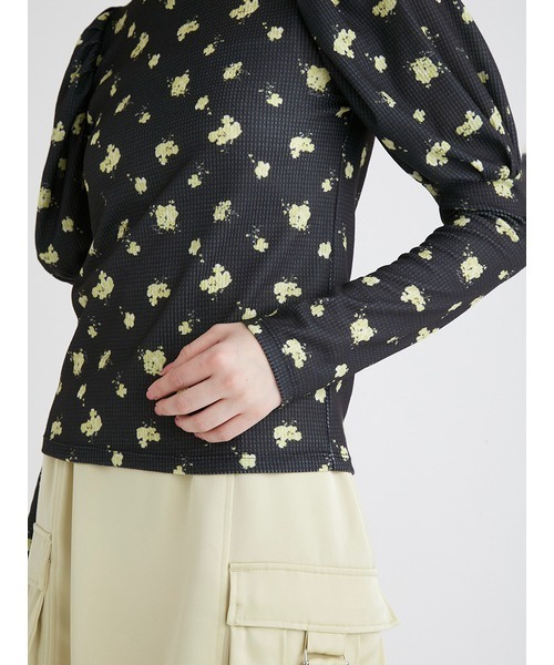 FURFUR（ファーファー）の「ミニフラワーサーマルトップス（Tシャツ/カットソー・レディース・ブラック/レッド/ブルー・FREE）」の9枚目の写真