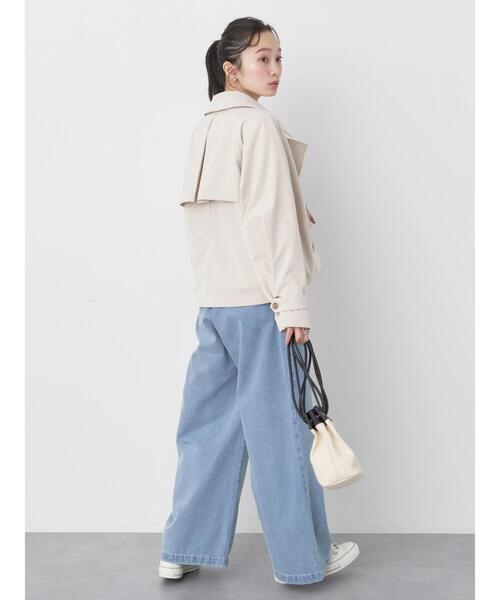 earth music&ecology（アースミュージックアンドエコロジー）の「ボタンフライワイドデニムパンツ（デニムパンツ・レディース・インディゴブルー/ライトインディゴブルー・S/M）」の18枚目の写真