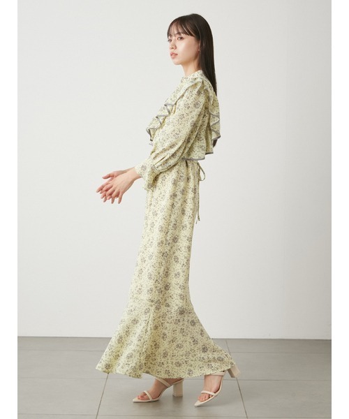 新品 タグ付き✨️SNIDEL プリントフリルミニワンピース イエロー 0 S Amazon.co.jp: プリントフリルミニワンピース SWFO245053YEL0