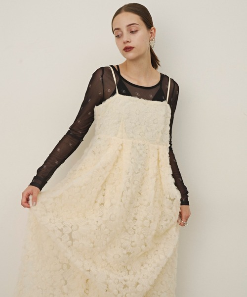 モノグラム柄シアーボディスーツ（その他トップス）｜VIOLETTA