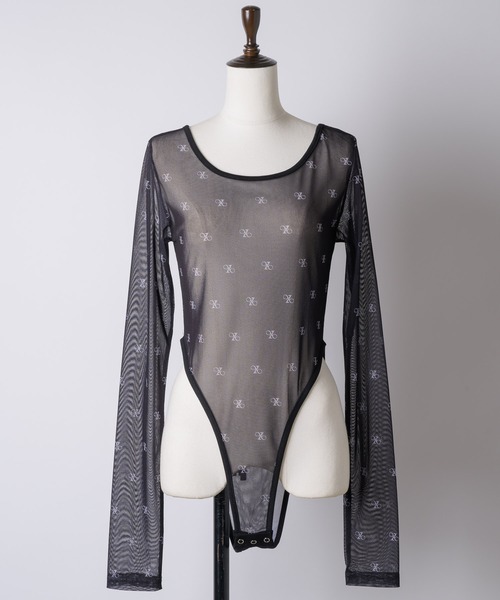 VIOLETTA(ヴィオレッタ)の「モノグラム柄シアーボディスーツ(その他トップス・レディース・ホワイト/ブラック/ベージュ・FREE)」の8枚目の写真