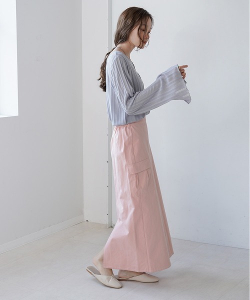 Bab(バブ)の「【S・Mサイズ展開】ラップライクスカート(スカート・レディース・ピンク/ベージュ/アイボリー・M/S)」の7枚目の写真