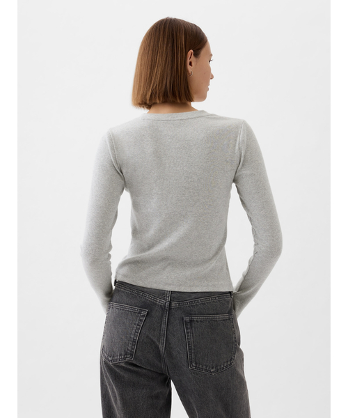 GAP（ギャップ）の「モダン リブ カーディガン シャツ（カーディガン/ボレロ・レディース・ホワイト/ブラック/グレー・XS/S/M/L/XL/XXS）」の4枚目の写真