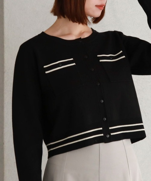 archives(アルシーヴ)の「配色ラインミラノリブニットカーディガン(カーディガン/ボレロ・レディース・ブラック系その他/ブルー/アイボリー/ホワイト×ブラック/ピンク系その他/グリーン系その他・MEDIUM)」の13枚目の写真