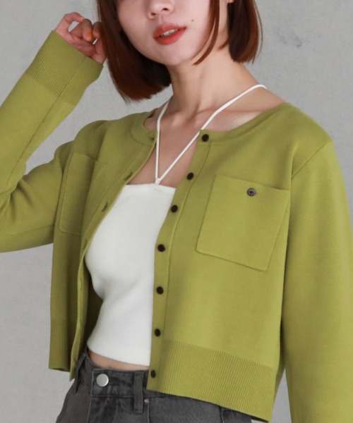 archives(アルシーヴ)の「配色ラインミラノリブニットカーディガン(カーディガン/ボレロ・レディース・ブラック系その他/ブルー/アイボリー/ホワイト×ブラック/ピンク系その他/グリーン系その他・MEDIUM)」の16枚目の写真