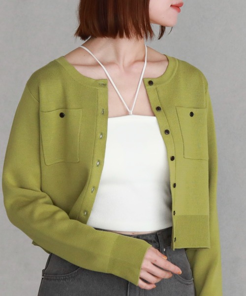 archives(アルシーヴ)の「配色ラインミラノリブニットカーディガン(カーディガン/ボレロ・レディース・ブラック系その他/ブルー/アイボリー/ホワイト×ブラック/ピンク系その他/グリーン系その他・MEDIUM)」の17枚目の写真