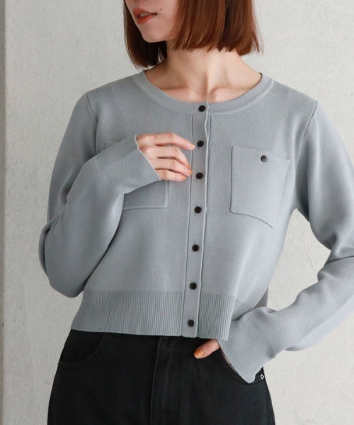 archives(アルシーヴ)の「配色ラインミラノリブニットカーディガン(カーディガン/ボレロ・レディース・ブラック系その他/ブルー/アイボリー/ホワイト×ブラック/ピンク系その他/グリーン系その他・MEDIUM)」の22枚目の写真