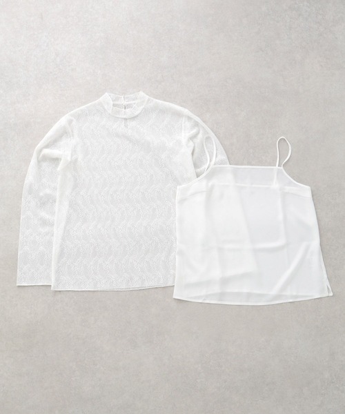 LEPSIM（レプシィム）の「【jours heureux】レース2SETハイネックブラウス　104772（シャツ/ブラウス・レディース・ブラック/オフホワイト・FREE）」の4枚目の写真