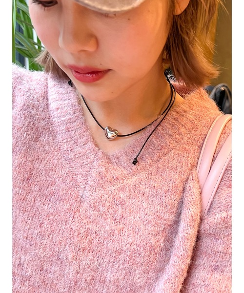 JUMELLE(ジュメロ)の「heart choker(チョーカー・レディース・シルバー・FREE)」の3枚目の写真