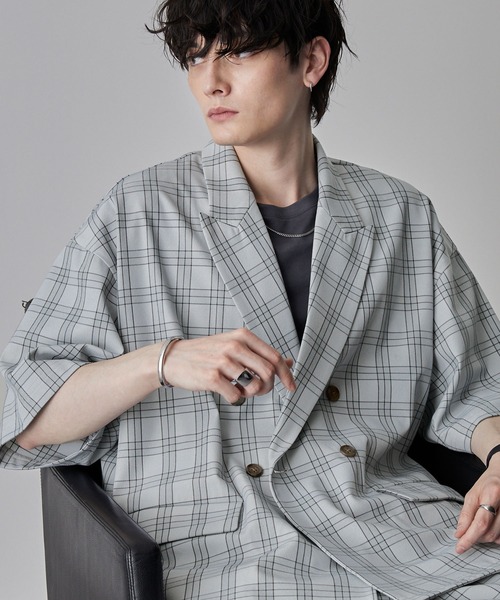 Admiral 花柄 チェック セットアップ　Lサイズ Admiral 花柄 チェック セットアップ Lサイズ Admiral 花柄