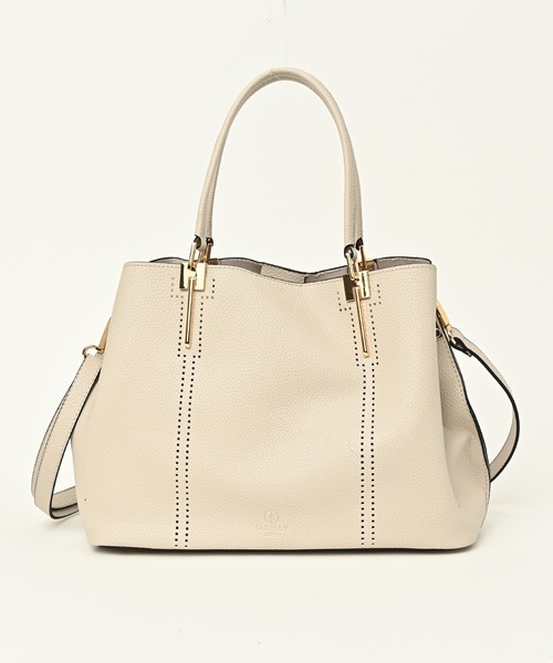 D.KELLY（ディーケリー）の「D.KELLY パンチングデザイントートバッグ 2WAYトートバッグ レディース バッグ（トートバッグ・レディース・グレー/ガンメタ/ブラック/ライトブルー/カーキ/キャメル/ベージュ系その他/レッド/ピンク/ダークブルー/マスタード・ONE SIZE）」の16枚目の写真