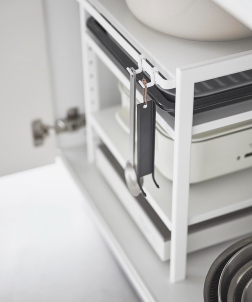 tower（タワー）の「tower(タワー) 高さ調節シンク下ラック（キッチン収納・レディース・ホワイト・ONE SIZE）」の9枚目の写真