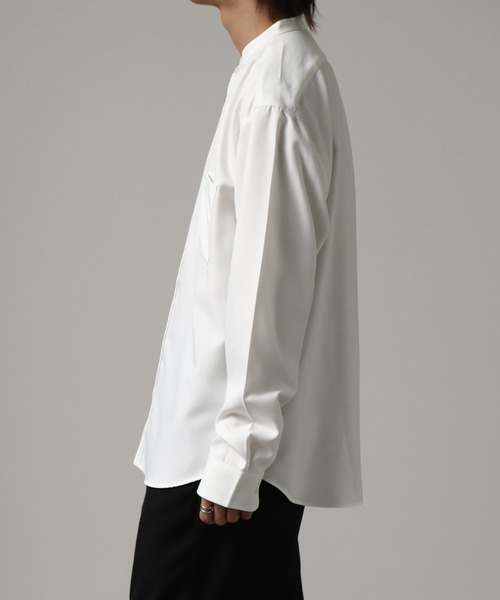 Art re A select（アトリエセレクト）の「【MADE IN JAPAN】-Reflax-ファブリック ベーシック バンドカラーシャツ（シャツ/ブラウス・メンズ・サックスブルー/ブラック/ベージュ/ライトパープル/ブラウン/ダークブラウン/ホワイト・M/L/XL）」の18枚目の写真