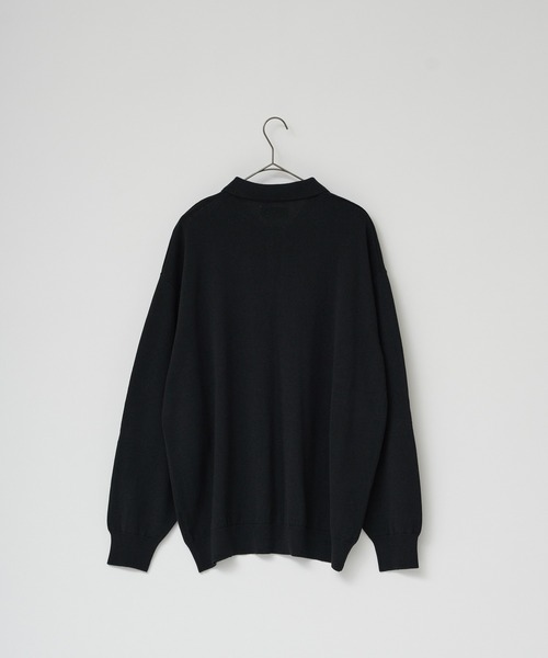 WHIMSIC(ウィムジック)の「【UNISEX】ファインニットポロシャツ(ポロシャツ・メンズ・チャコールグレー/レッド/グリーン/ブラック・FREE)」の6枚目の写真