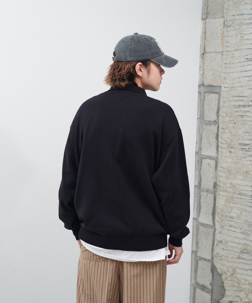 WHIMSIC(ウィムジック)の「【UNISEX】ファインニットポロシャツ(ポロシャツ・メンズ・チャコールグレー/レッド/グリーン/ブラック・FREE)」の14枚目の写真