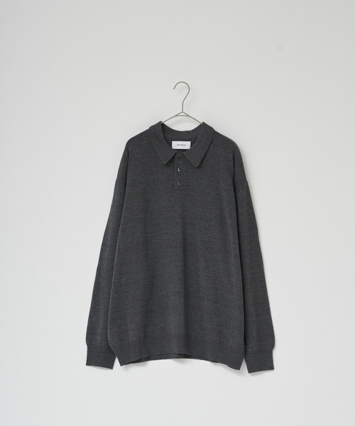 WHIMSIC(ウィムジック)の「【UNISEX】ファインニットポロシャツ(ポロシャツ・メンズ・チャコールグレー/レッド/グリーン/ブラック・FREE)」の17枚目の写真