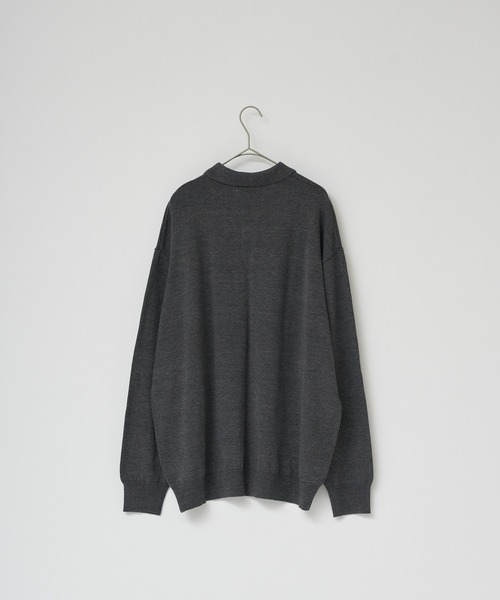 WHIMSIC(ウィムジック)の「【UNISEX】ファインニットポロシャツ(ポロシャツ・メンズ・チャコールグレー/レッド/グリーン/ブラック・FREE)」の18枚目の写真