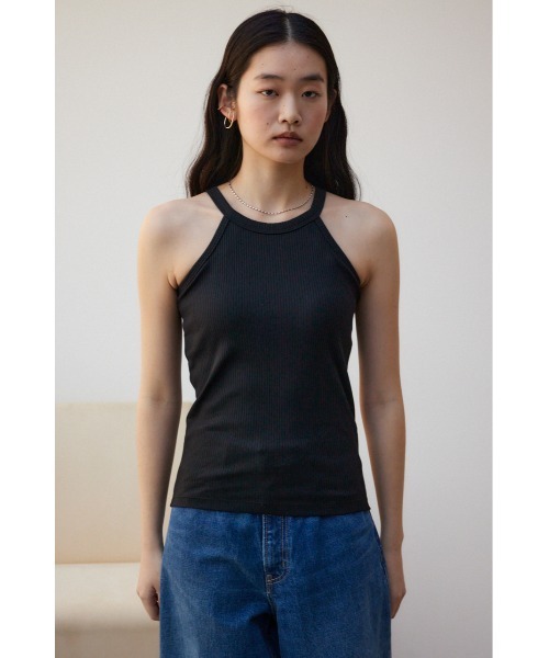 AZUL by moussy(アズールバイマウジー)の「ベーシックカップ付ホルターネックタンクトップ(タンクトップ・レディース・アイボリー/ブラック・M/L/S/M)」の17枚目の写真