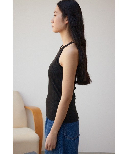 AZUL by moussy(アズールバイマウジー)の「ベーシックカップ付ホルターネックタンクトップ(タンクトップ・レディース・アイボリー/ブラック・M/L/S/M)」の18枚目の写真