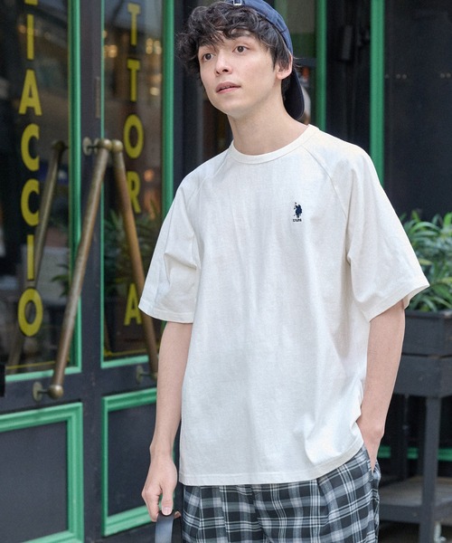 N♡出品 U.S. POLO ASSN. 別注 ワンポイント刺繍 ラグランTシャツ MONO