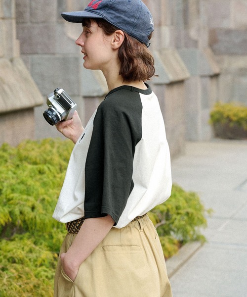 N♡出品 U.S. POLO ASSN. 別注 ワンポイント刺繍 ラグランTシャツ MONO