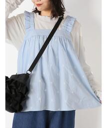 ehka sopo | 花刺繍フリルキャミブラウス(シャツ/ブラウス)