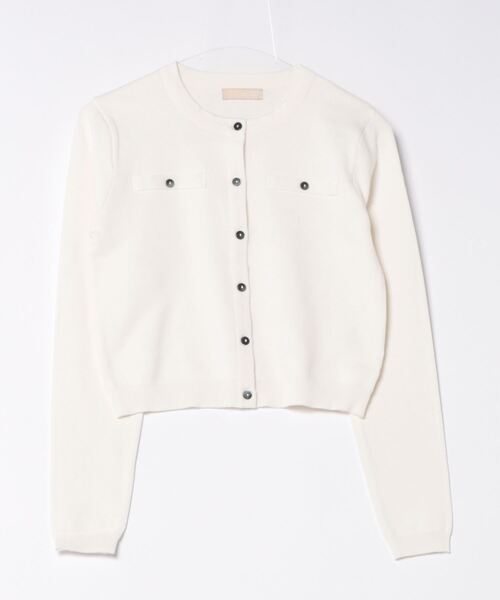 FREE'S MART（フリーズマート）の「コンパクトボーダーニットカーディガン（カーディガン/ボレロ・レディース・グレー系その他/オフホワイト/ピンク・FREE）」の14枚目の写真