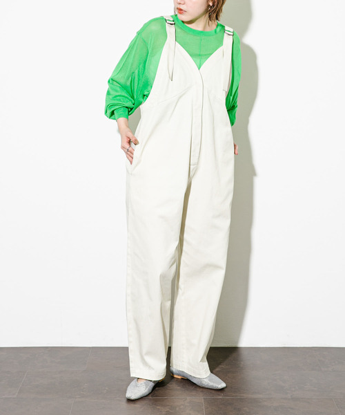 KBF（ケイビーエフ）の「BACKベルトVネックサロペット（サロペット