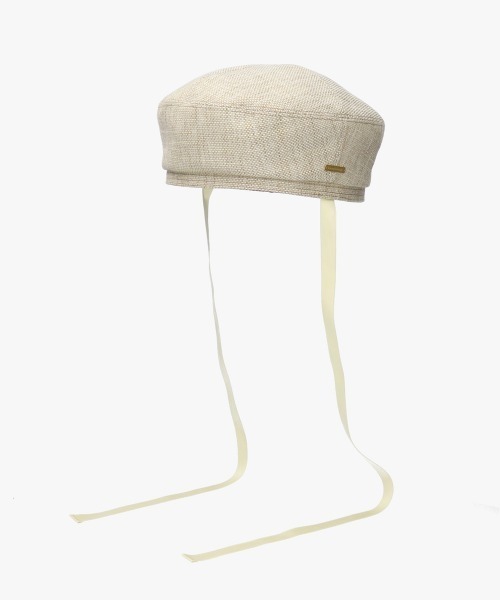 kaorinomori（カオリノモリ）の「kaorinomori ボンボンベレー / カオリノモリ（ハンチング/ベレー帽・レディース・ベージュ/ピンク・M/57.5cm）」の8枚目の写真