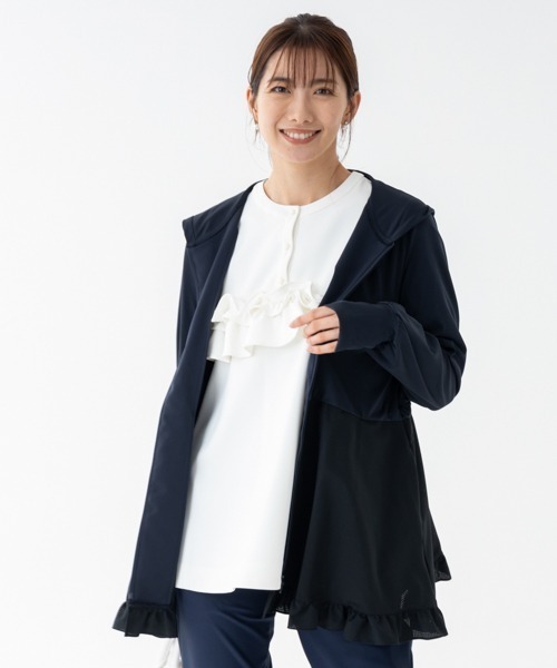 SONO ティアードフレアチュニックフーディ　パーカー SONO/ソーノ】Rash Guard ティアードフレアチュニックフーディ