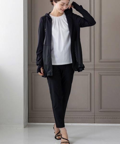 sono＊sono NAVY＊ドットジャガードチュニックジャケット＊サイズ1 1 sono ネイビー チュニックレディジャケット Dot JACQUARD 【公式通販】