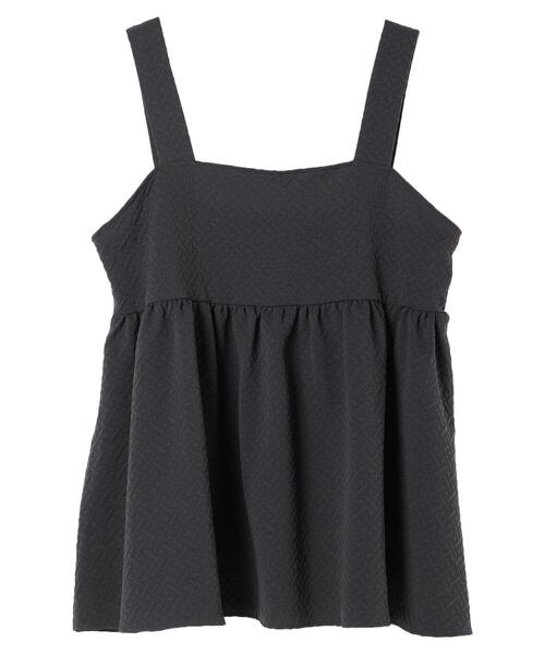 Green　Parks（グリーンパークス）の「ジャガードキャミビスチェ（キャミソール・レディース・グレー/ホワイト系その他2/ブラック・FREE）」の5枚目の写真