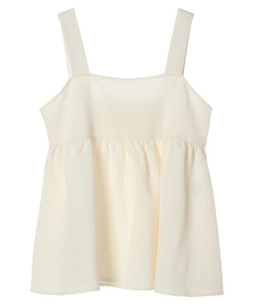 Green　Parks（グリーンパークス）の「ジャガードキャミビスチェ（キャミソール・レディース・グレー/ホワイト系その他2/ブラック・FREE）」の7枚目の写真