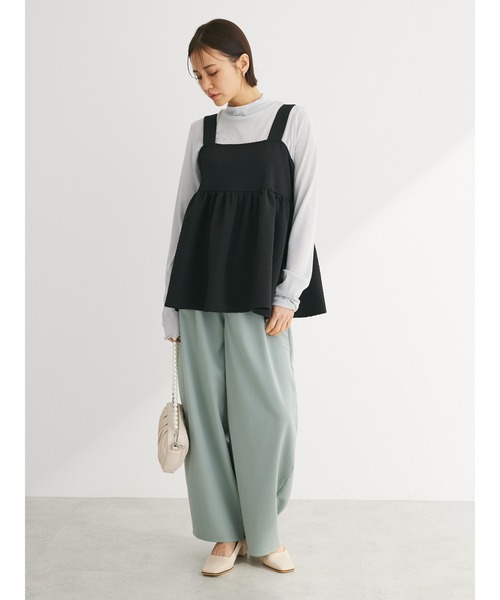 Green　Parks（グリーンパークス）の「ジャガードキャミビスチェ（キャミソール・レディース・グレー/ホワイト系その他2/ブラック・FREE）」の16枚目の写真