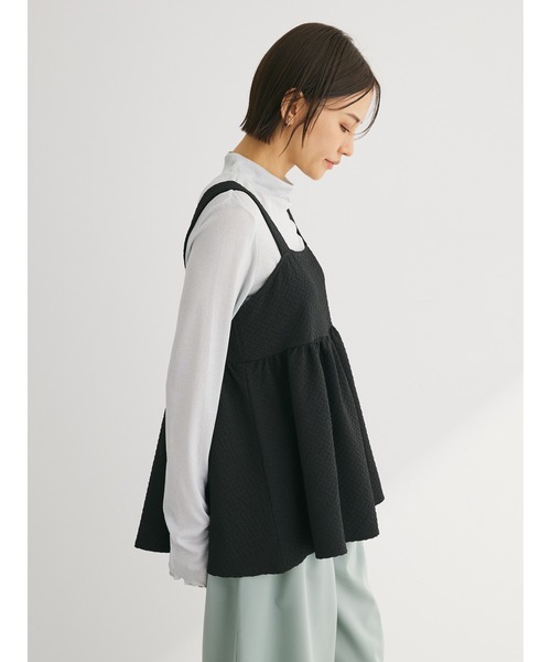 Green　Parks（グリーンパークス）の「ジャガードキャミビスチェ（キャミソール・レディース・グレー/ホワイト系その他2/ブラック・FREE）」の20枚目の写真