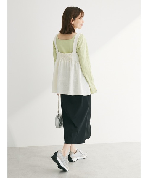 Green　Parks（グリーンパークス）の「ジャガードキャミビスチェ（キャミソール・レディース・グレー/ホワイト系その他2/ブラック・FREE）」の12枚目の写真