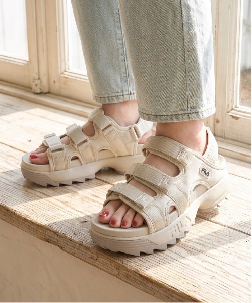 FILA（フィラ）の「FILA /フィラ  DISRUPOTR SD PUFFY GRN－PHILIA/ディスラプター SD パフィー グリーン フィリア 厚底カジュアルサンダル（サンダル・レディース・アイボリー/ピンク/ベージュ/ブラック・23cm/24cm/25cm）」の9枚目の写真