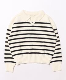 Rylee + Cru（ライリーアンドクルー）の「【Bs】【it】【Rylee＋Cru】COLLARED SWEATER || BLACK STRIPE（その他ベビー用品・キッズ）」