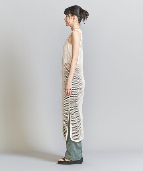 BEAUTY&YOUTH UNITED ARROWS(ビューティーアンドユースユナイテッドアローズ)の「コットンメッシュ タンク ワンピース(ワンピース・レディース・ブラック/ナチュラル・FREE)」の11枚目の写真