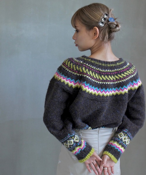 SANSeLF(サンセルフ)の「nordic knit【SANSeLF】sew24a001(ニット/セーター・レディース・マルチ・FREE)」の5枚目の写真